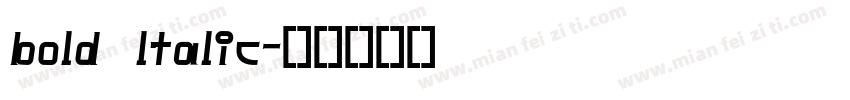 bold ltalic字体转换